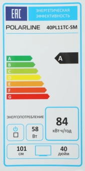 Телевизор LED PolarLine 40" 40PL11TC-SM черный FULL HD 60Hz DVB-T DVB-T2 DVB-C DVB-S2 USB WiFi Smart TV (RUS) - купить недорого с доставкой в интернет-магазине