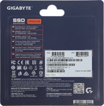 Накопитель SSD Gigabyte SATA-III 256GB GP-GSTFS31256GTND 2.5" - купить недорого с доставкой в интернет-магазине