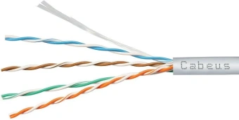 Кабель информационный Cabeus UTP-4P-Cat.5e-SOLID-LSZH-WH-100 кат.5E U/UTP 4 пары LSZH внутренний 100м белый - купить недорого с доставкой в интернет-магазине