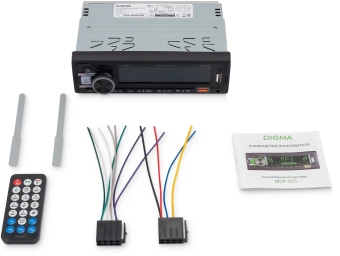 Автомагнитола Digma MCP-515 1DIN 4x45Вт v5.0 USB 2.0 AUX 4 ПДУ - купить недорого с доставкой в интернет-магазине