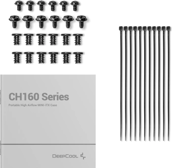 Корпус Deepcool CH160 черный без БП miniITX 7x120mm 1xUSB3.0 audio bott PSU - купить недорого с доставкой в интернет-магазине