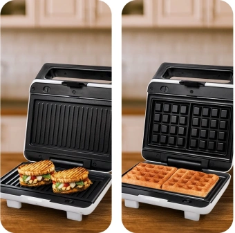 Вафельница Kitfort КТ-1638 800Вт белый - купить недорого с доставкой в интернет-магазине