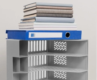 Лоток вертикальный Deli E9849 GREY E9849 4отд. сборный для бумаг 325x320x275мм серый пластик пластиковый пакет - купить недорого с доставкой в интернет-магазине