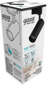 Система трековая Gauss TR082 16Вт 4000K цв.св.:белый нейтральный черный - купить недорого с доставкой в интернет-магазине