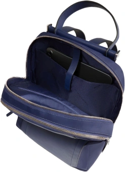 Рюкзак женский Piquadro Lyra CA5566W92T/BLU темно-синий нейлон/натур.кожа - купить недорого с доставкой в интернет-магазине