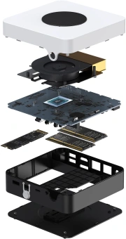 Неттоп Chuwi LarkBox X i3 1220P (1.5) 8Gb SSD256Gb UHDG Windows 11 Pro 2xGbitEth WiFi BT 65W черный/белый - купить недорого с доставкой в интернет-магазине