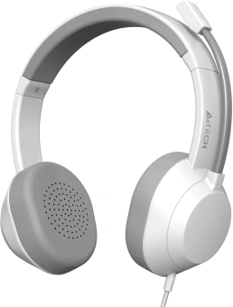 Наушники с микрофоном A4Tech Fstyler FH150U белый/серый 2м накладные USB оголовье (FH150U WHITE) - купить недорого с доставкой в интернет-магазине