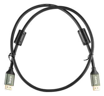 Кабель аудио-видео Buro HDMI (m)/HDMI (m) 1м. феррит.кольца позолоч.конт. черный (BHP-HDMI-2.1-1G) - купить недорого с доставкой в интернет-магазине
