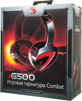 Наушники с микрофоном A4Tech Bloody G500 черный/красный 1.5м мониторные оголовье (A4TECH G500) - купить недорого с доставкой в интернет-магазине