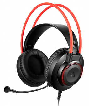 Наушники с микрофоном A4Tech Bloody G200S черный/красный 2м мониторные USB оголовье (G200S USB/ BLACK +RED) - купить недорого с доставкой в интернет-магазине