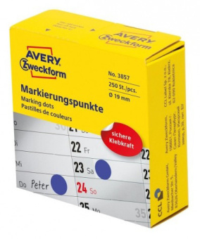 Этикетки Avery Zweckform 3857 250шт на листе диаметр 19мм/70г/м2/синий самоклей. универсальная - купить недорого с доставкой в интернет-магазине