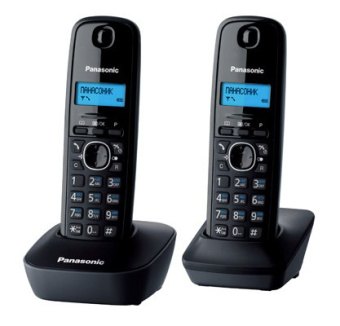 Р/Телефон Dect Panasonic KX-TG1612RUH темно-серый (труб. в компл.:2шт) АОН - купить недорого с доставкой в интернет-магазине