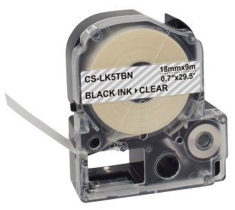 Картридж ленточный Cactus CS-LK5TBN LK-5TBN черный на прозрачном 18x9 для Epson LW400/LW700/LW600P/LW1000P/K400/Z700/Z900 - купить недорого с доставкой в интернет-магазине