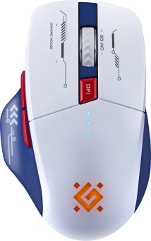 Мышь Defender Tisa GM-126 белый/синий оптическая 1600dpi silent беспров. BT/Radio USB 6but (52126) - купить недорого с доставкой в интернет-магазине