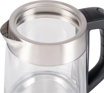 Чайник электрический Hyundai HYK-G4015 1.9л. 2200Вт черный/серебристый корпус: стекло - купить недорого с доставкой в интернет-магазине