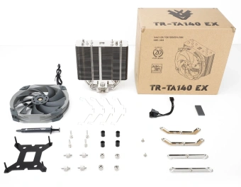 Устройство охлаждения(кулер) Thermalright TA140 EX Soc-AM4/1151/1200/2066 серый 4-pin 30.2dB Al+Cu 665gr Ret (TA140-EX) - купить недорого с доставкой в интернет-магазине