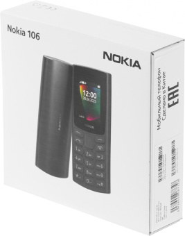 Мобильный телефон Nokia 106 (TA-1564) DS EAC черный моноблок 2Sim 1.8" 120x160 Series 30+ GSM900/1800 GSM1900 FM microSD max32Gb - купить недорого с доставкой в интернет-магазине