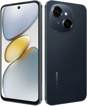Смартфон Tecno Spark Go 1 128Gb 4Gb черный моноблок 3G 4G 2Sim 6.67" 720x1600 Android 14 13Mpix 802.11 a/b/g/n/ac GPS GSM900/1800 TouchSc Protect microSD max1024Gb - купить недорого с доставкой в интернет-магазине