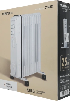 Радиатор масляный Centek CT-6207 2500Вт белый - купить недорого с доставкой в интернет-магазине