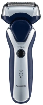Бритва сетчатая Panasonic ES-RT37 реж.эл.:3 питан.:аккум. синий/серебристый - купить недорого с доставкой в интернет-магазине