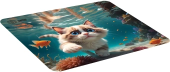 Коврик для мыши Cactus Fish Cat рисунок 300x250x3мм (CS-MPC-D15M) - купить недорого с доставкой в интернет-магазине