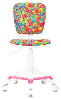Кресло детское Бюрократ CH-W204/F мультиколор алфавит крестов. пластик подст.для ног пластик белый - купить недорого с доставкой в интернет-магазине