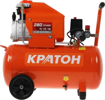 Компрессор поршневой Кратон AC-280-40-DD масляный 280л/мин 40л 2000Вт оранжевый - купить недорого с доставкой в интернет-магазине