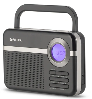 Радиоприемник настольный Vitek VT-3592 черный - купить недорого с доставкой в интернет-магазине