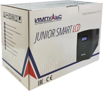 Источник бесперебойного питания Импульс Юниор Смарт 2200 1320Вт 2200ВА черный - купить недорого с доставкой в интернет-магазине
