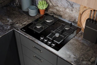 Газовая варочная поверхность Lex GVG 644A BBL черный - купить недорого с доставкой в интернет-магазине